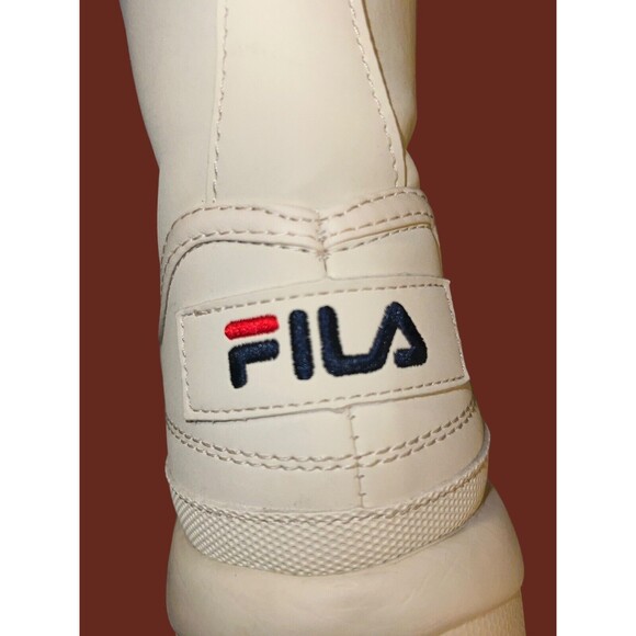 FILA DISRUPTOR BOOT FUR OFF WHITE IVORY LACE UP FUR LINING WOMENS BOOTS - Picture 9 of 16